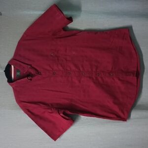 G.H. Bass & Co. Men's Size L Short Sleeve Button Front Collared Shirt w/Pocket